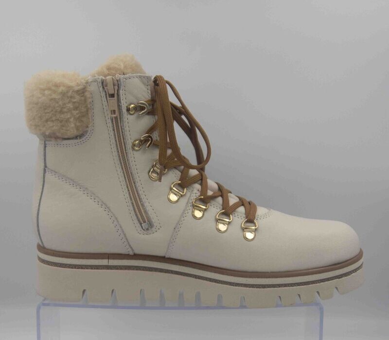 HOOPER : boots fourrées blanc cassé_