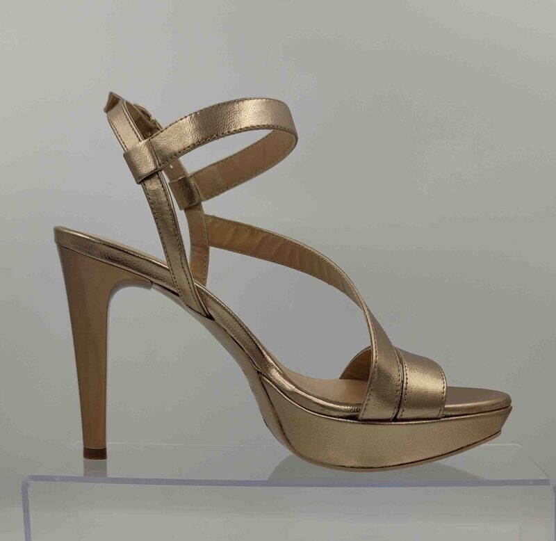 NERO GIARDINI : nu-pieds glamour doré_