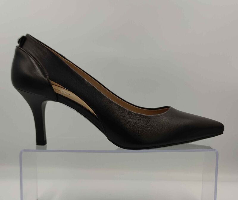 NERO GIARDINI : escarpin retro noir jour été_