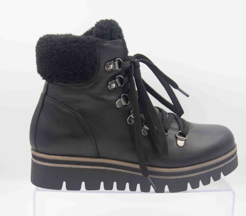 HOOPER : boots noir fourrées_