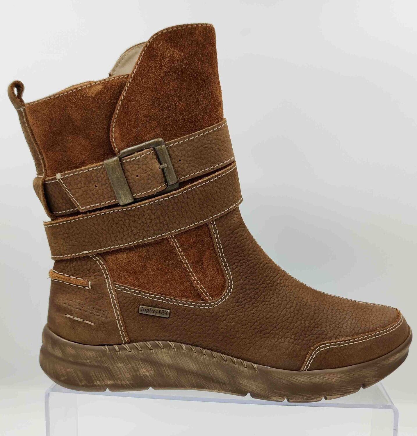 JOSEF SEIBEL : bottes fourrées châtaigne_