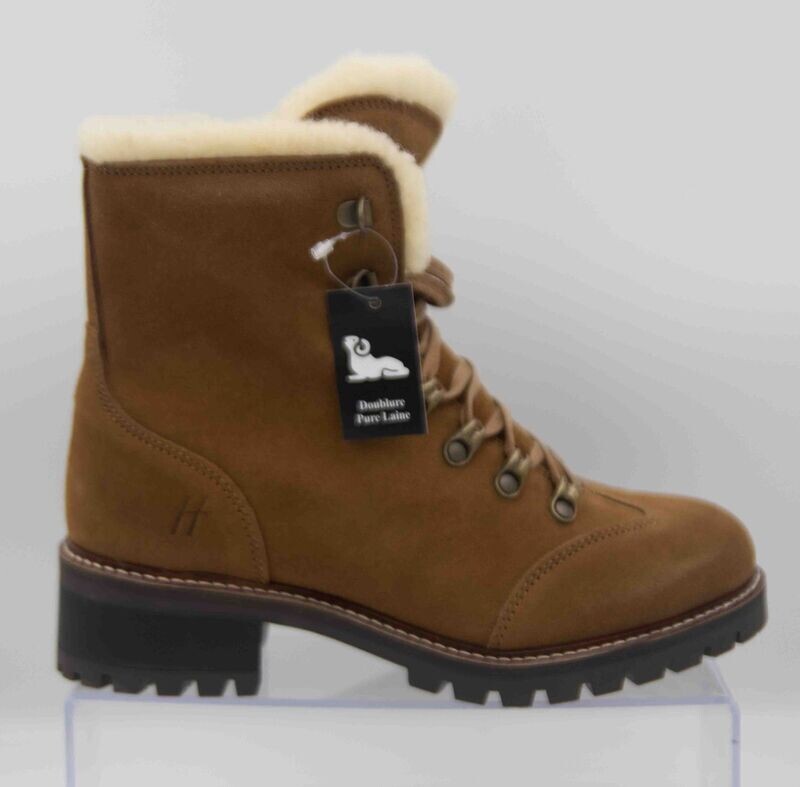 HOOPER : boots fourrées camel_