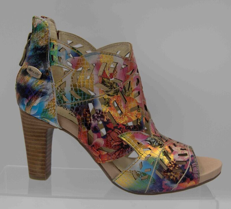 LAURA VITA : bottines ouvertes rouge_