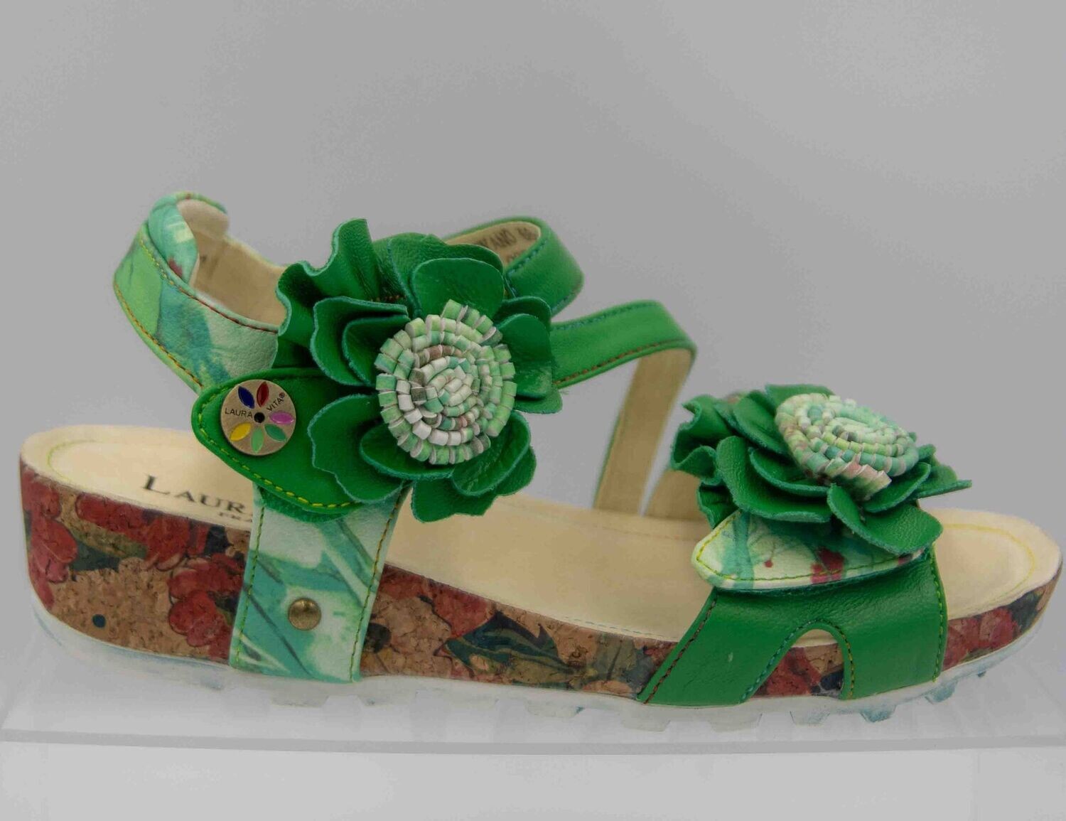 LAURA VITA : nu-pieds vert_