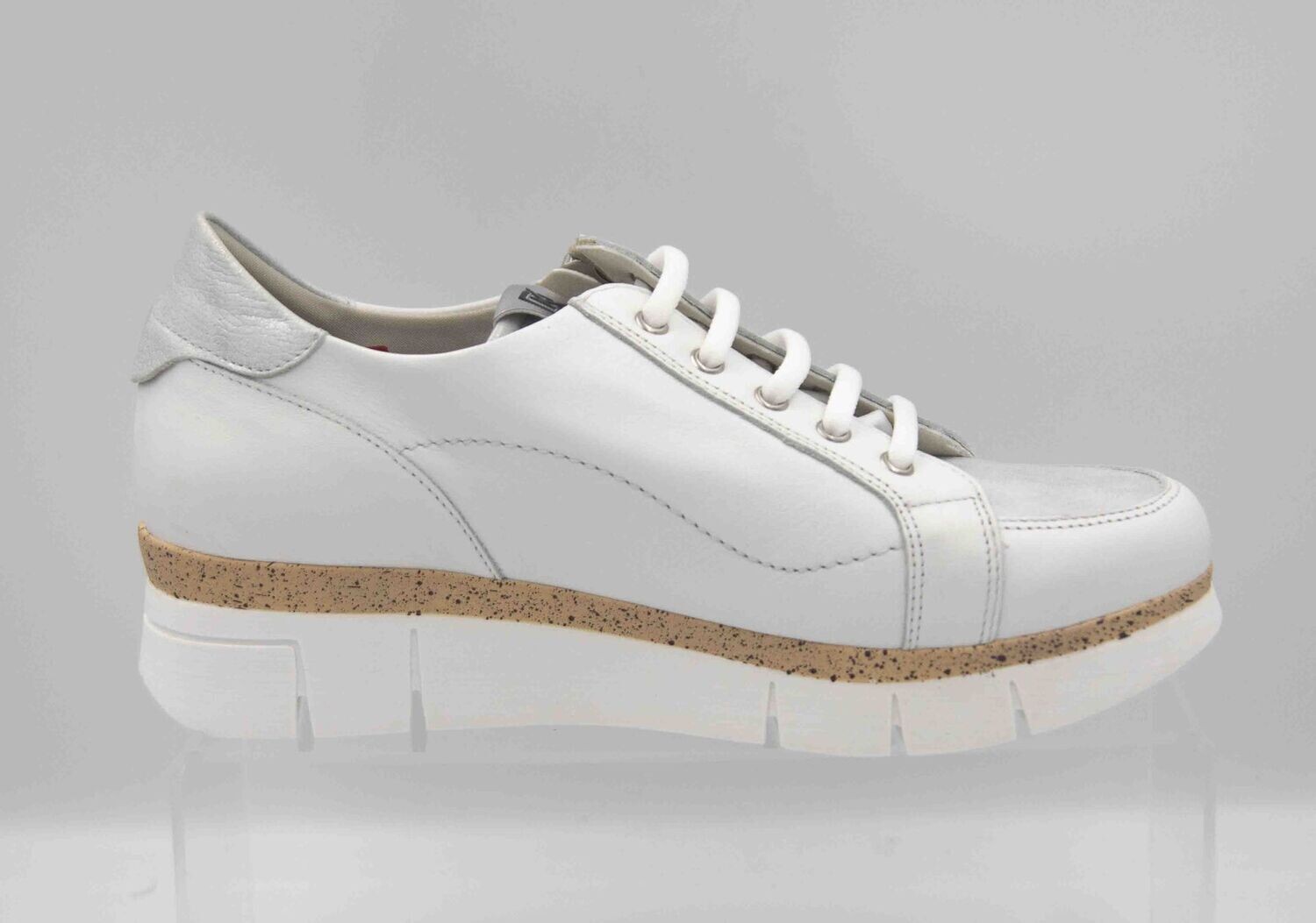 FLUCHOS : baskets blanc argent_