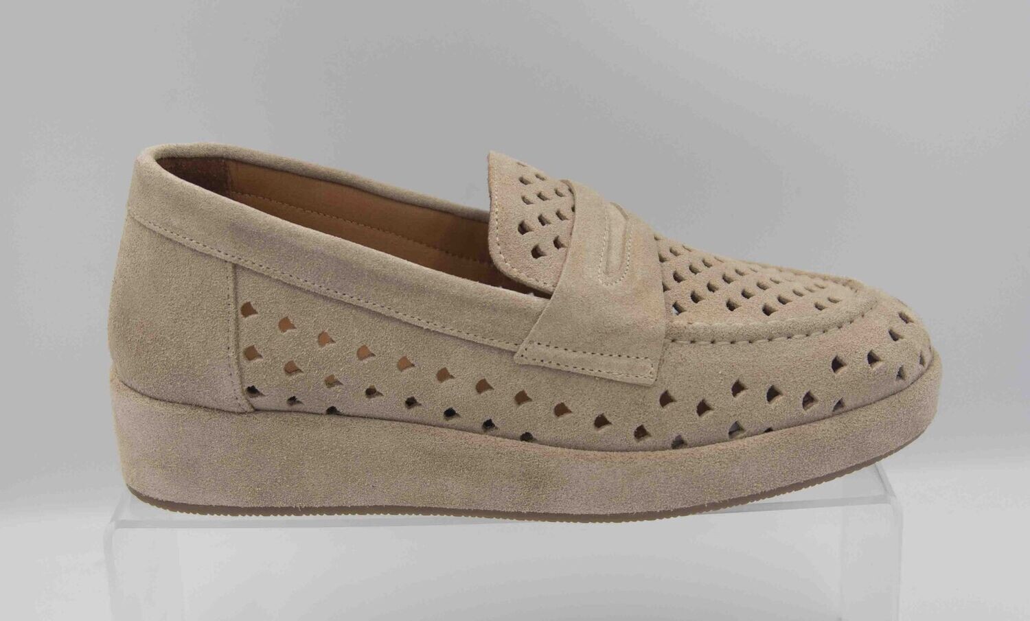 K MARY : mocassins beige golmes_