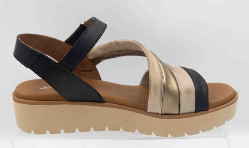 XAPATAN : nu-pieds noir beige_