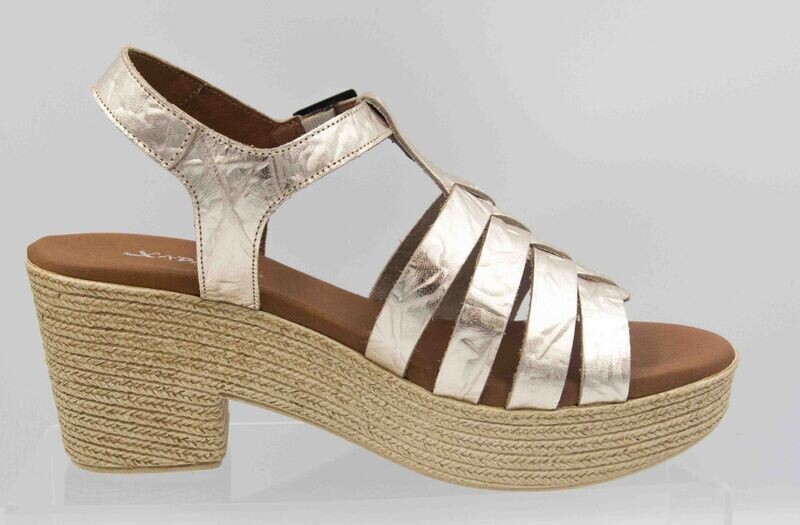 XAPATAN : nu-pieds champagne_