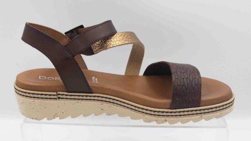 DORKING : nu-pieds marron bronze_