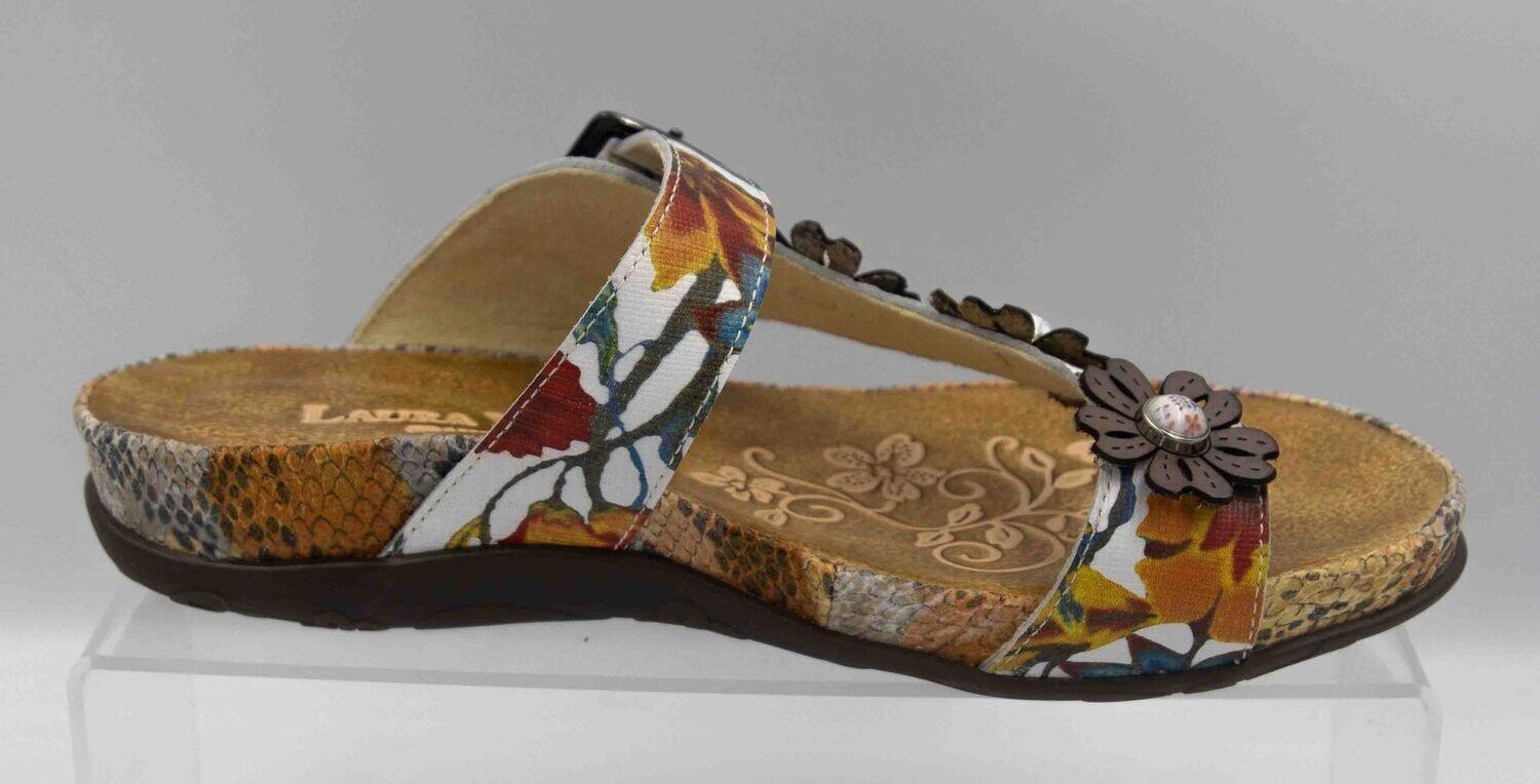 LAURA VITA : mules entre doigts fashion beige_