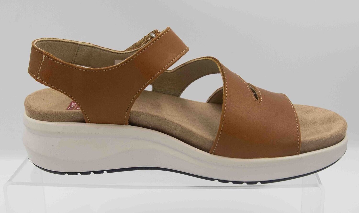 FLUCHOS : nu-pieds cognac