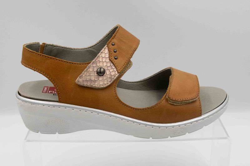 FLUCHOS :  sandales confort cognac_