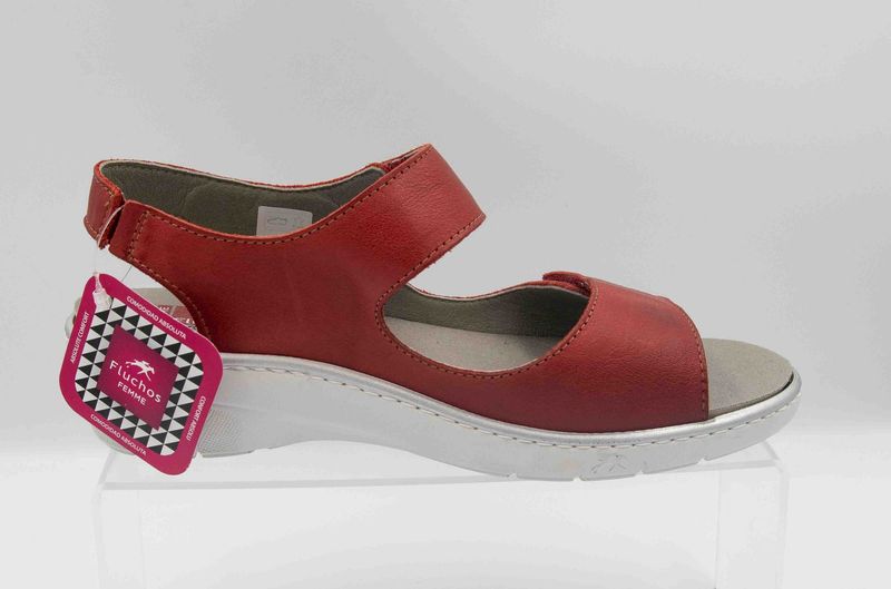 FLUCHOS :  sandales confort rouge_