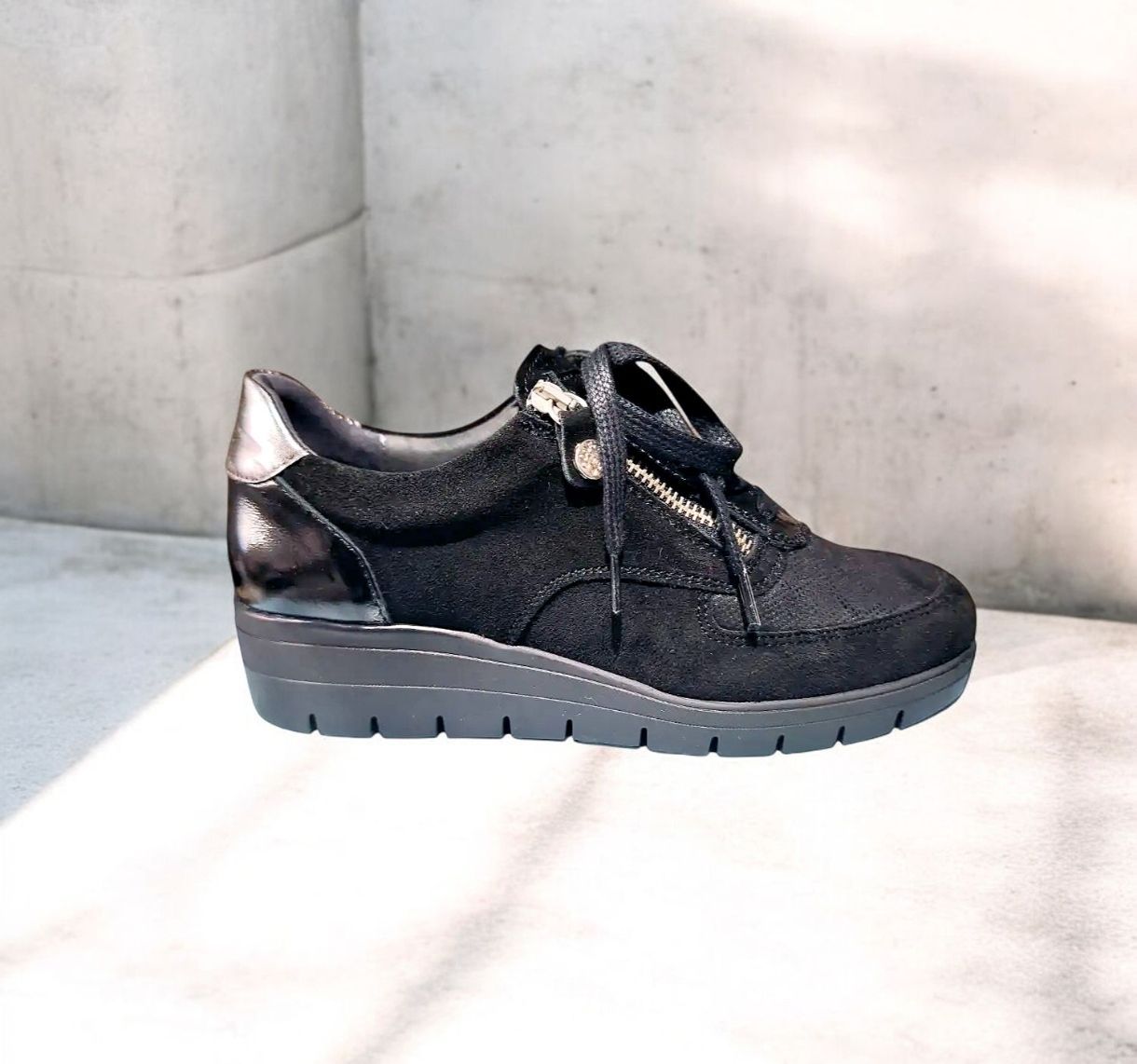 ARIMA: baskets double zip noir
