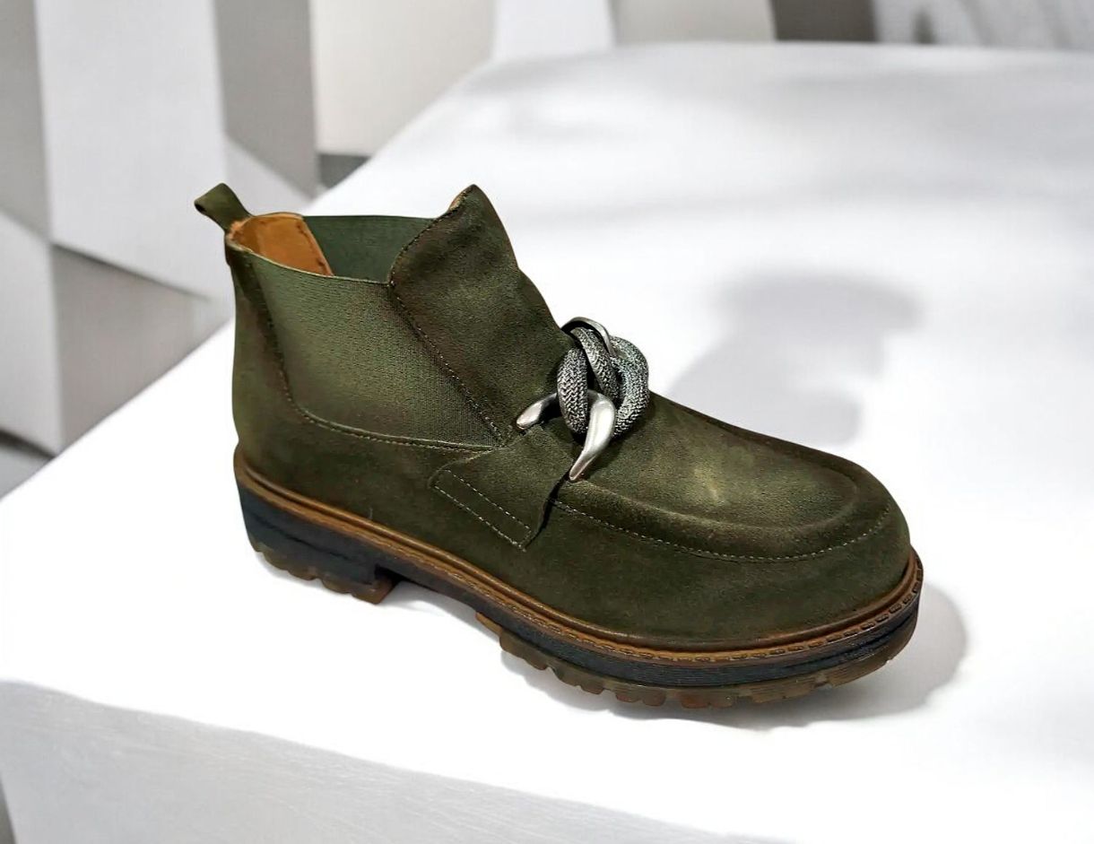 ROCK AND ROSE : Mocassins kaki