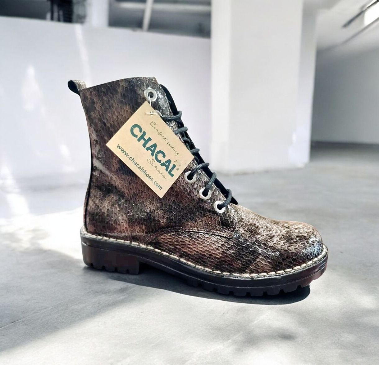 CHACAL  : boots vernies