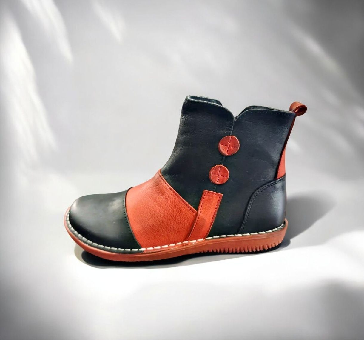 CHACAL  : boots  noir orange