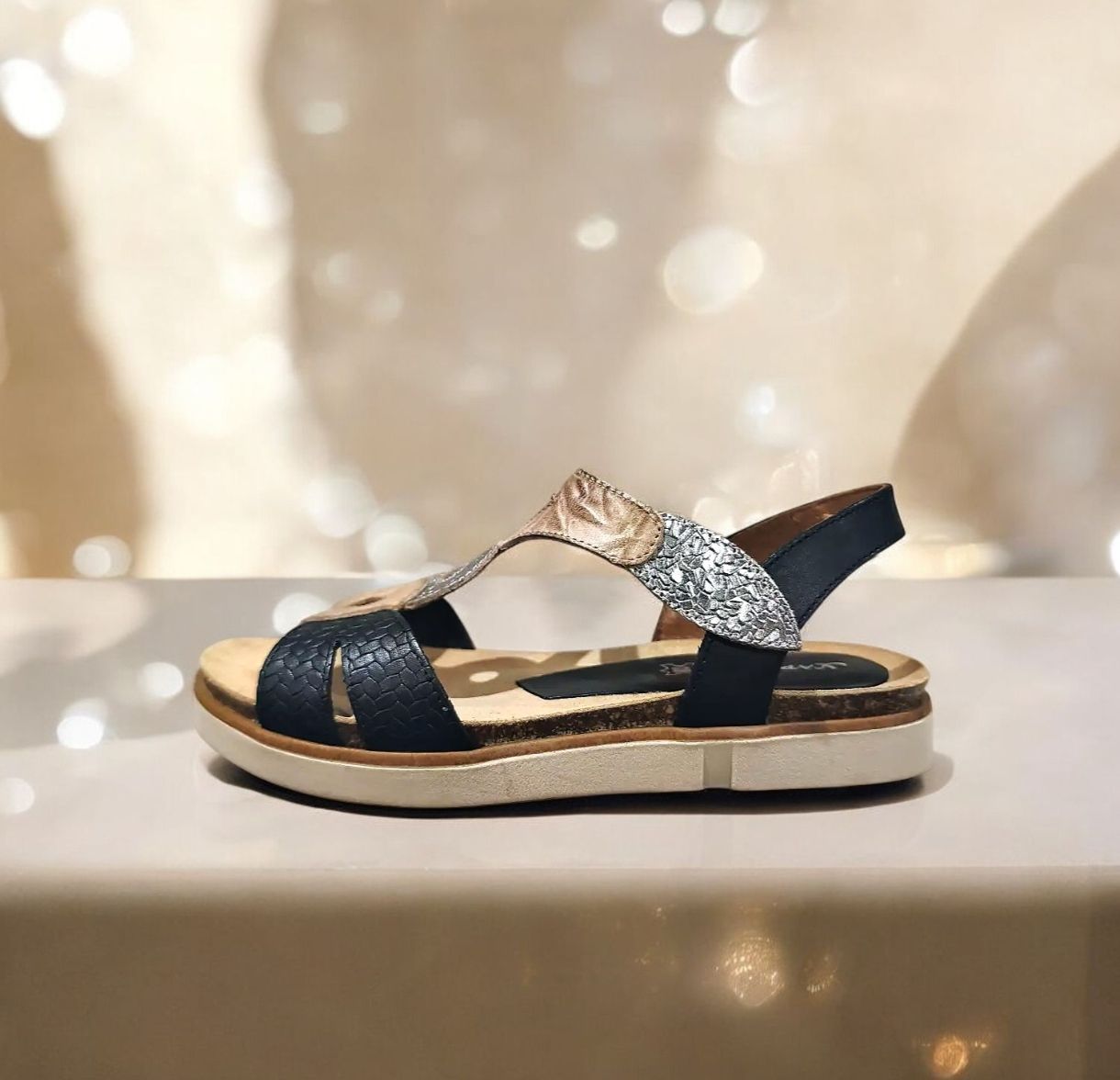 XAPATAN : nu-pieds rond beige