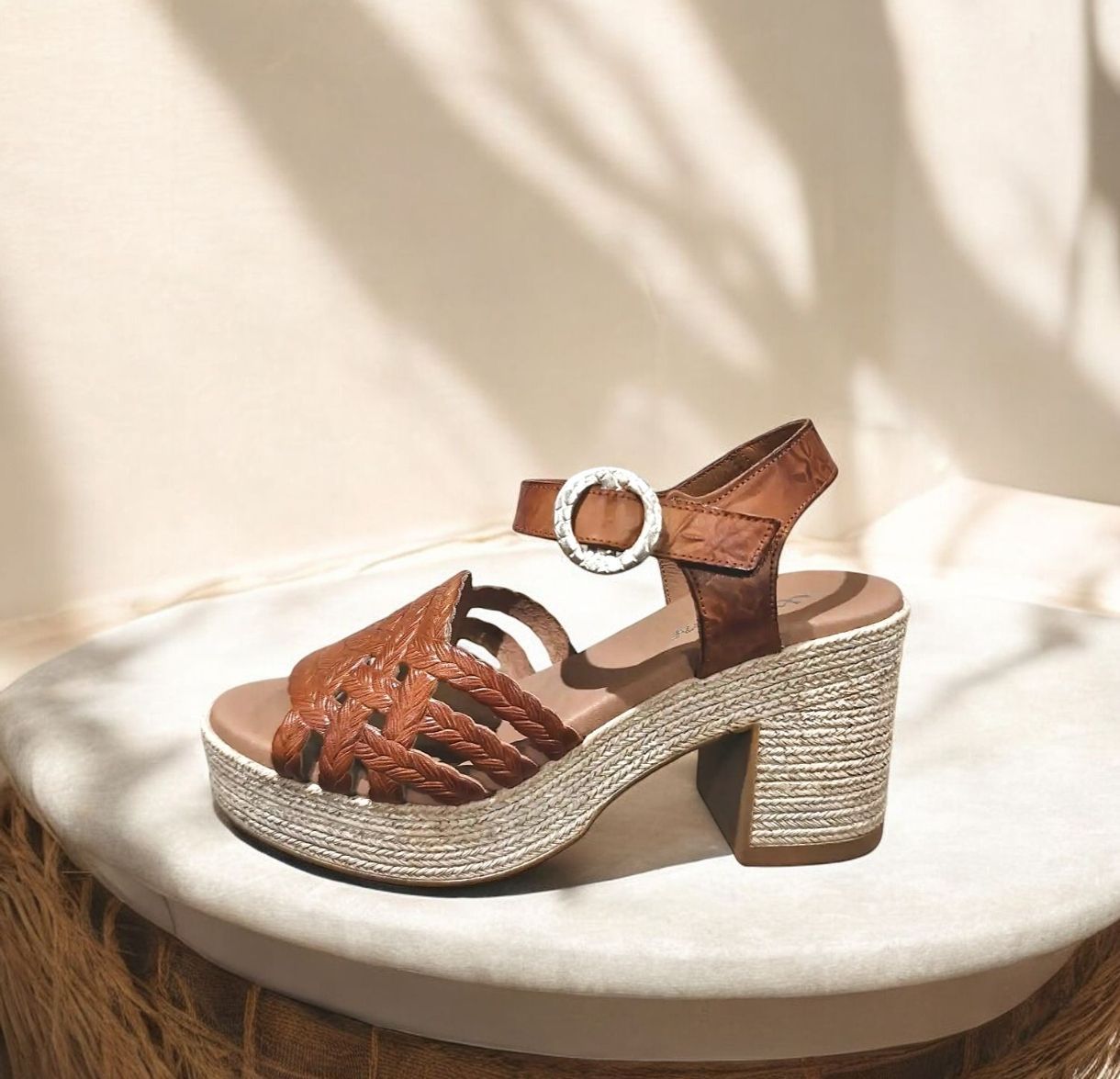 XAPATAN : nu-pieds talon cuero