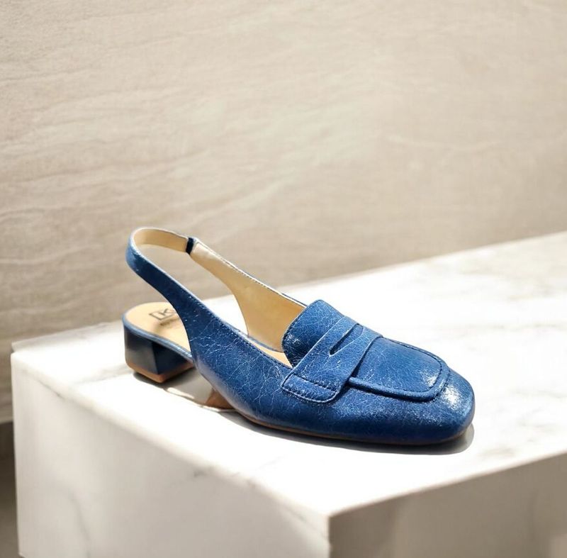 DORKING : mocassin ouvert bleu
