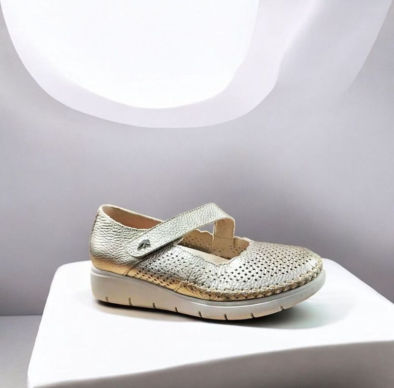 DORKING : ballerine  bride platine