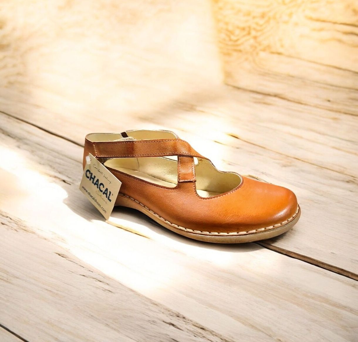 CHACAL  : ballerines cognac