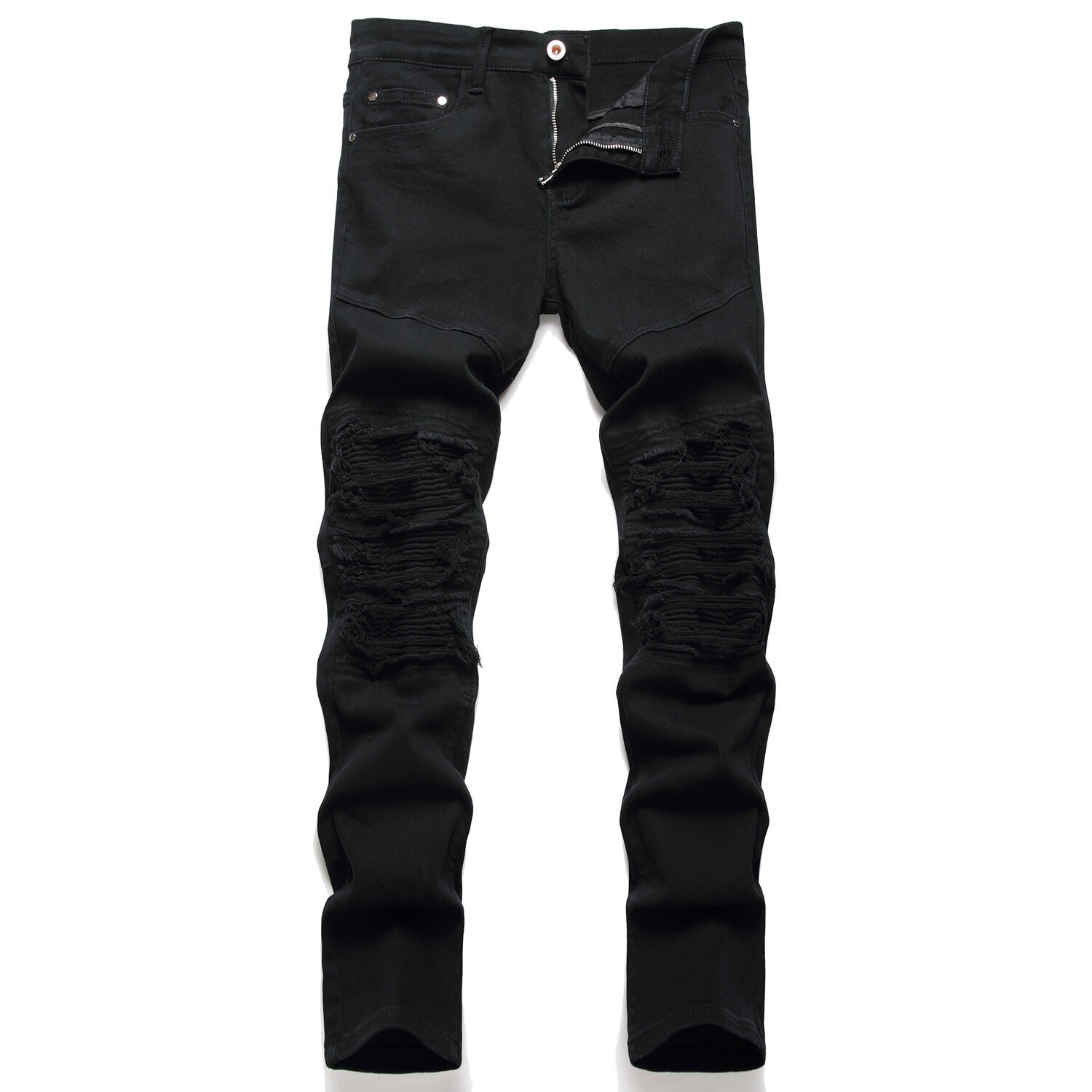 Black Motorcycle Jeans 