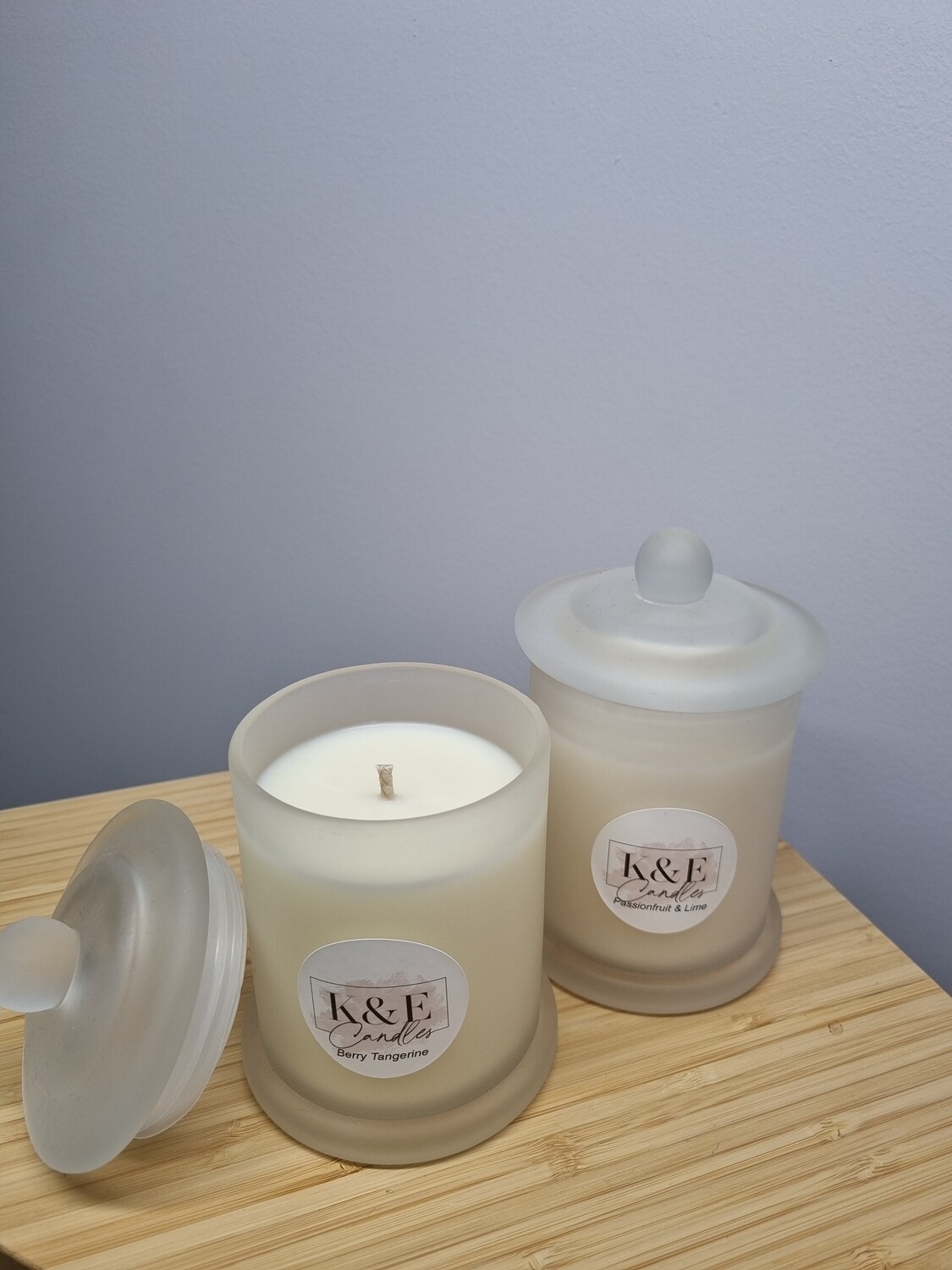 Medium Frosted Glass Candles
