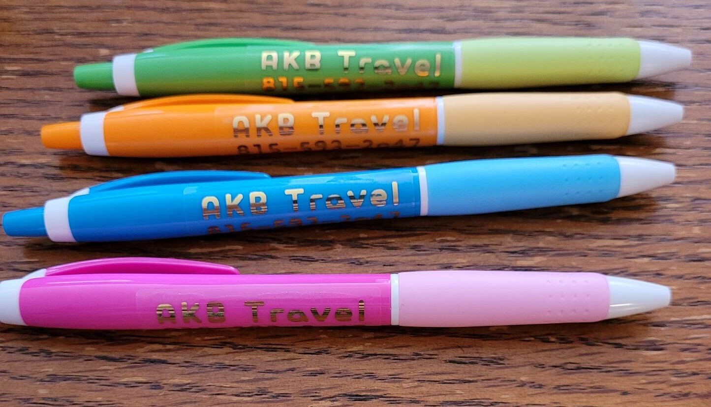 Colorful Pens with logo