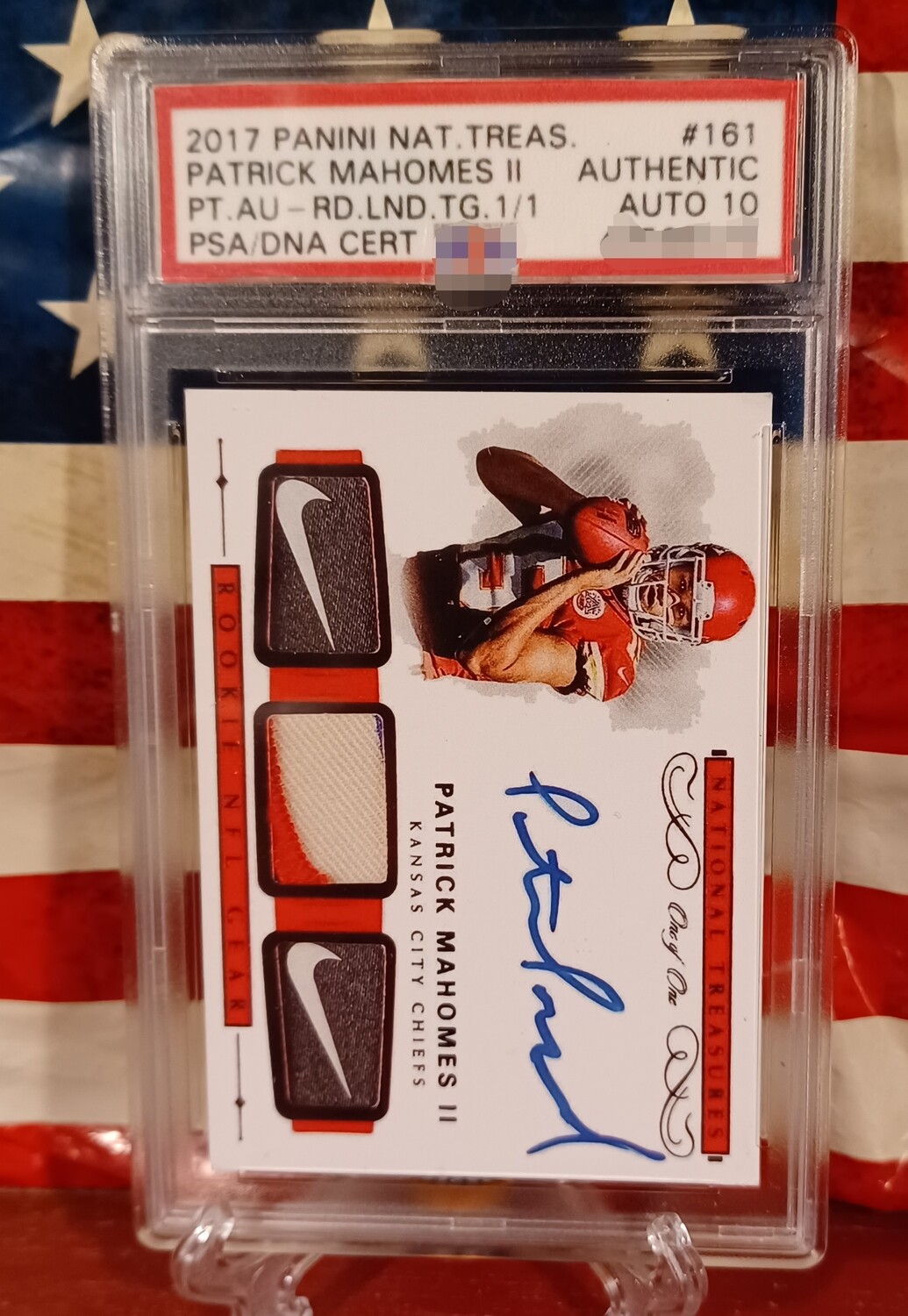 Patrick Mahomes Panini National Treasures RST-PM RP repro