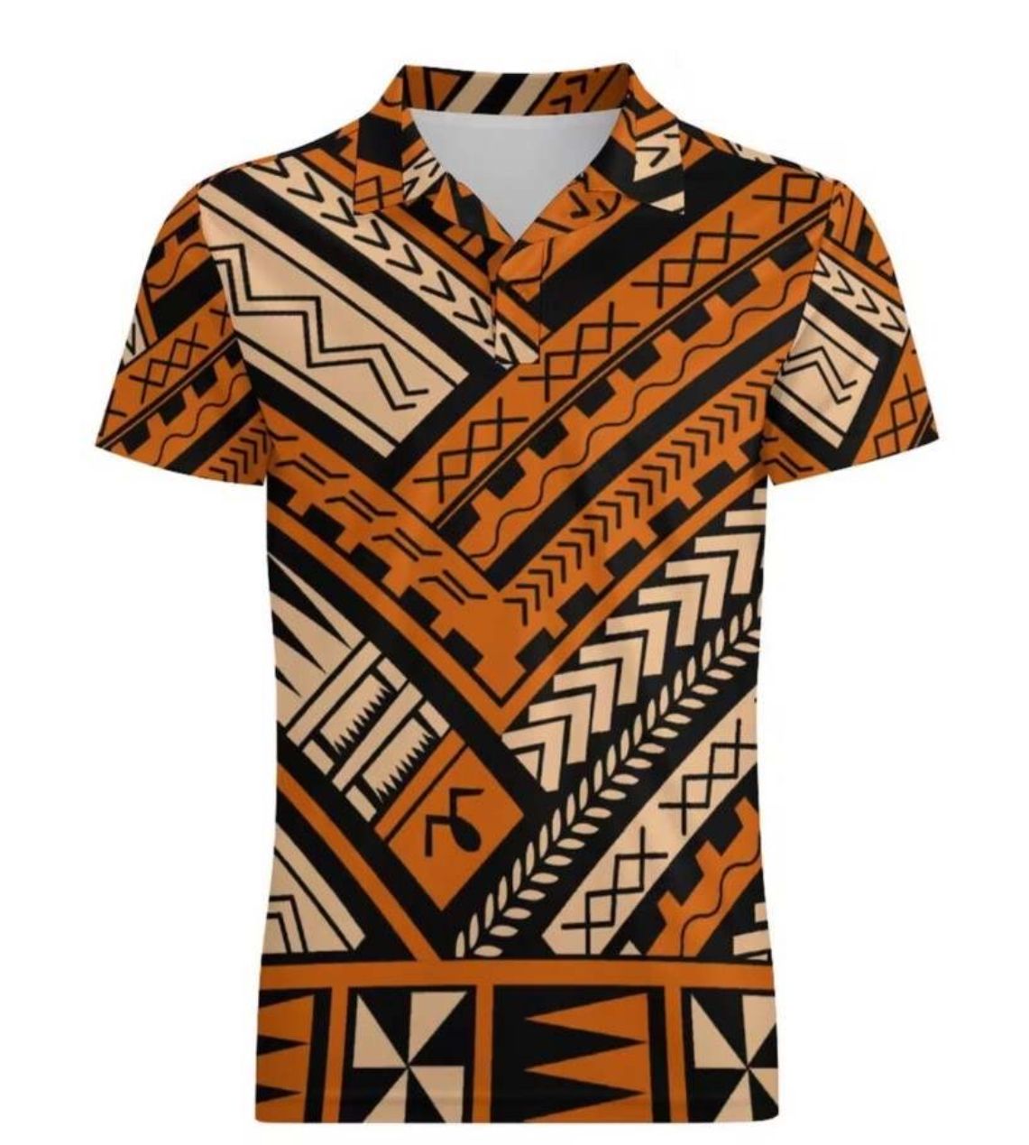 Black and Orange Polo Shirt