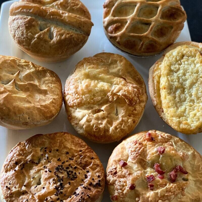 Pies, Pasties and sausage rolls