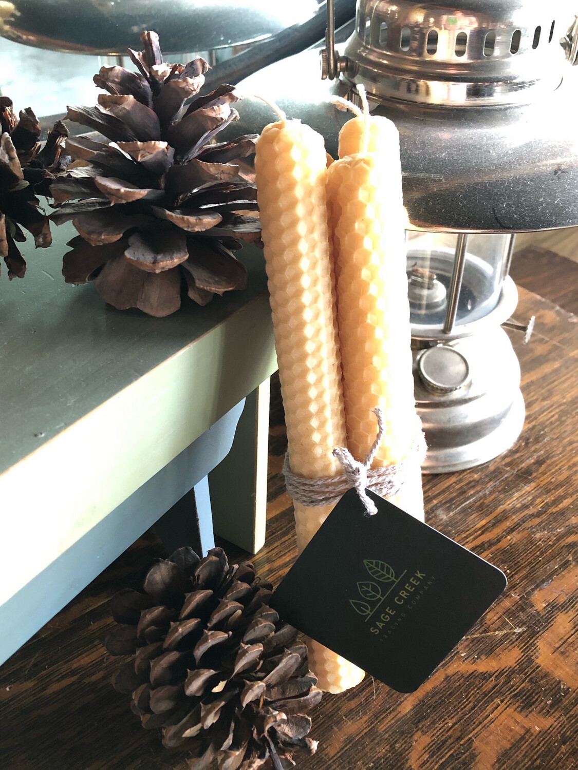 Beeswax Taper Candle Set of 2