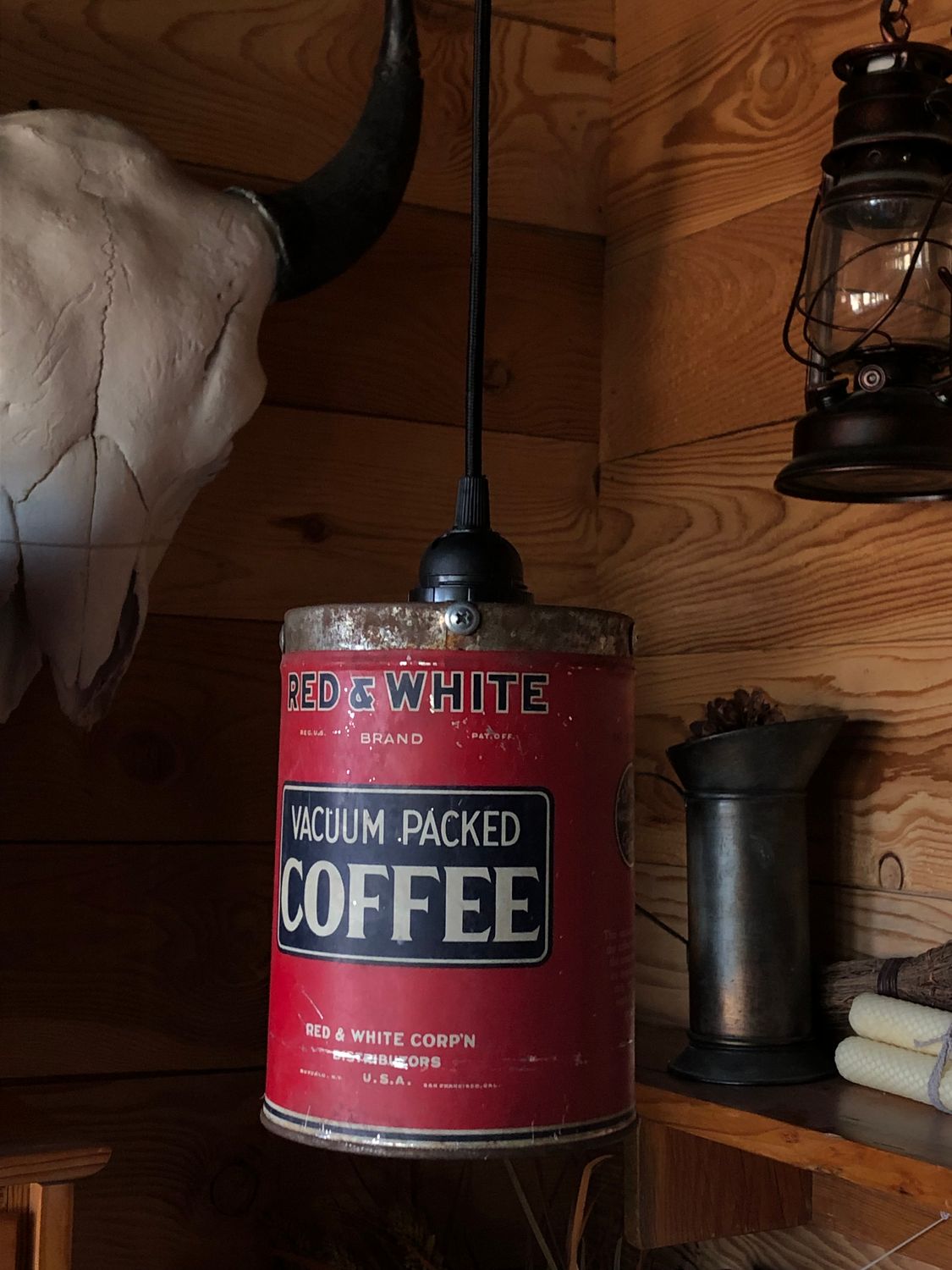 Red &amp; White Coffee Pendant Light