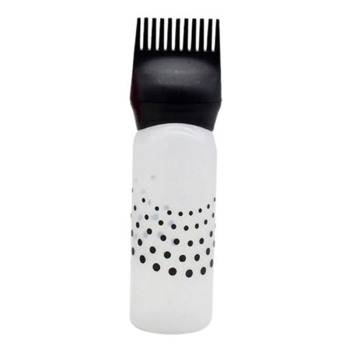 Hair Treatment Applicator Bottle - Dotted Black