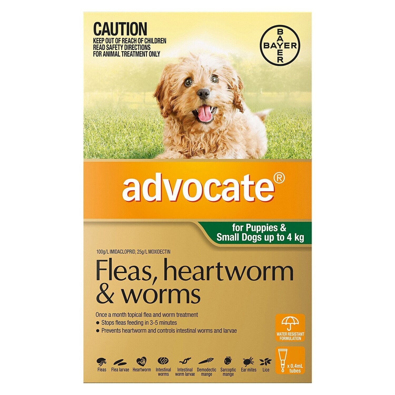 Advocate Dog, Dog Weight: Puppies and Small dogs under 4KG, Select Size:: 3 Pack