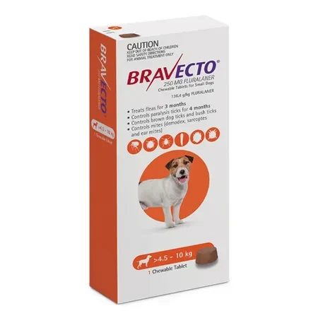 Bravecto Chewable - 3 Month, Dog Weight: 4.5-10kg (Orange)
