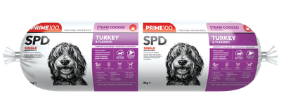 Prime100 Turkey and Flaxseed Roll 2kg