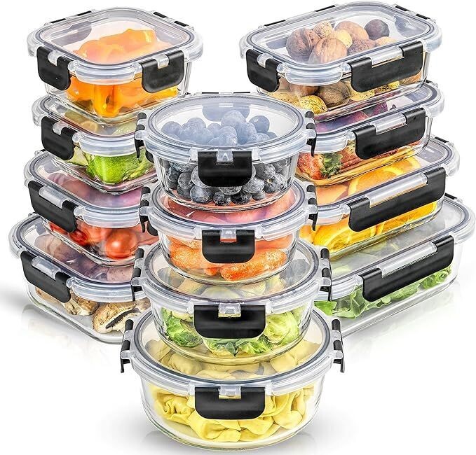 Glass 24pc Storage Containers w/ Lids