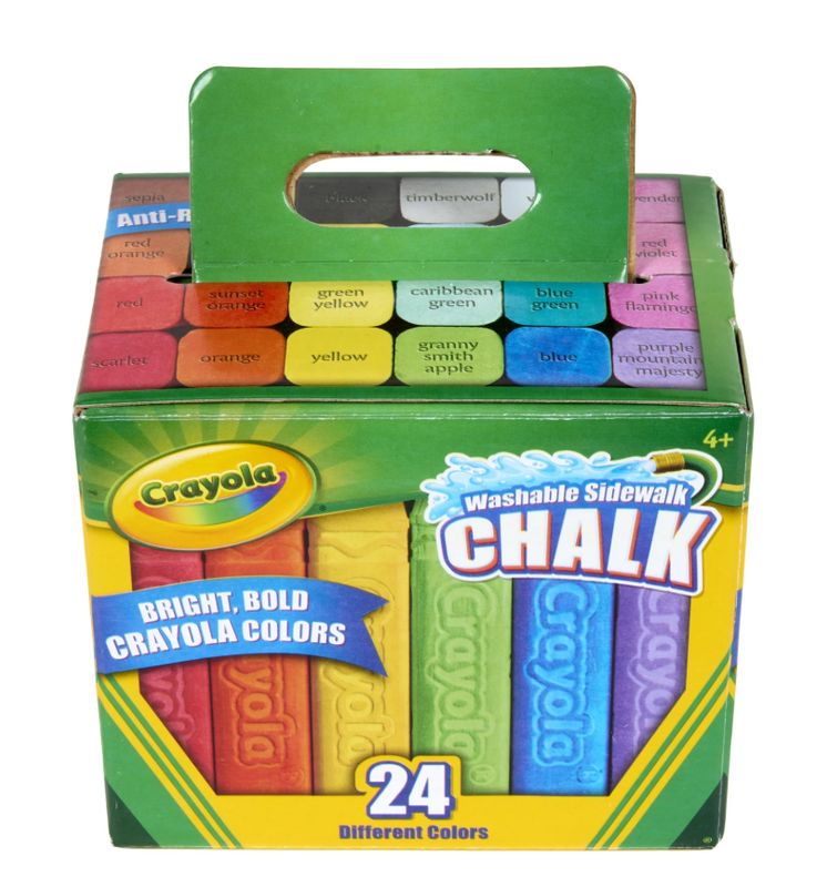 Crayola Washable Sidewalk Chalk, 24 Ct