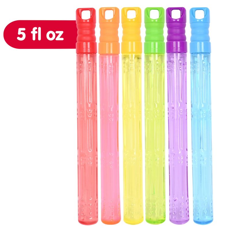 Bubble Wand 5oz, 6 Pack Multicolor