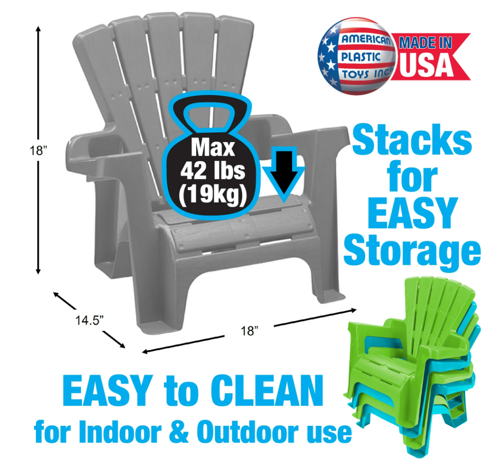 Toddler Chair - Adirondack - Turquoise - 1 Chair