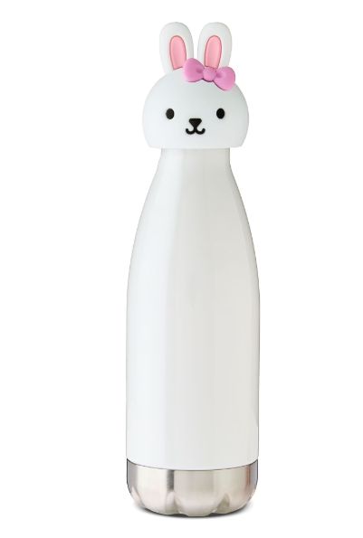 Plastic Bunny Sport Bottle, White, 18 fl oz