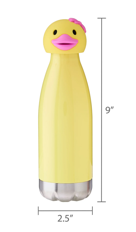 Plastic Duck Sport Bottle, Yellow, 18 fl oz