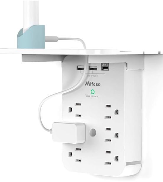 Wall Outlet Extender with Surge Protector