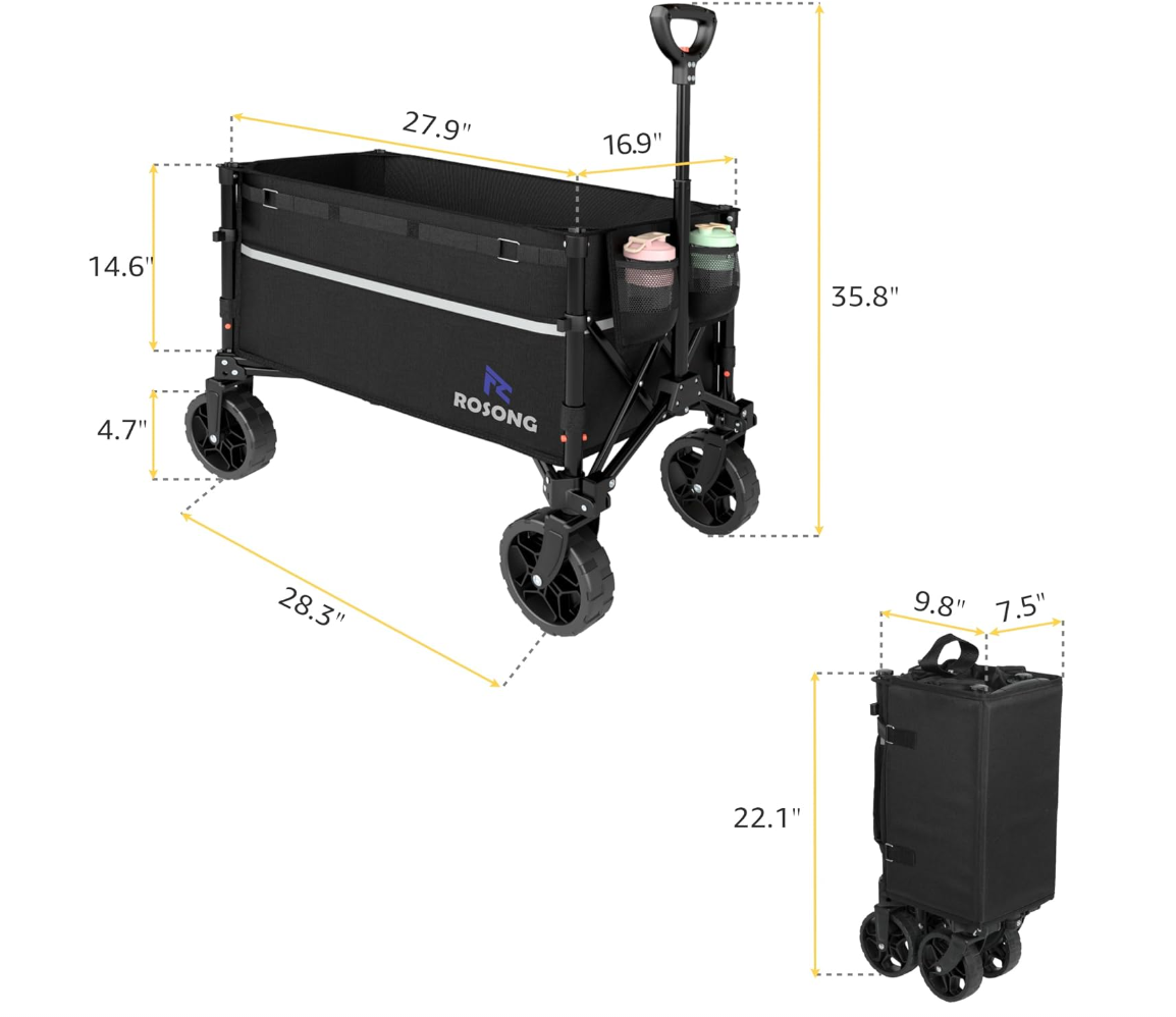 Collapsible Wagon Cart with Wheels
