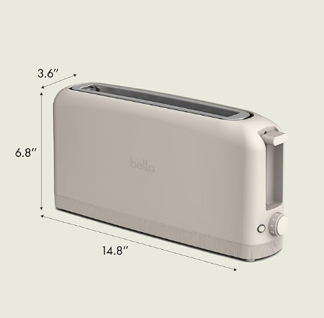 bella 2 Slice Slim Toaster - Oatmilk Color