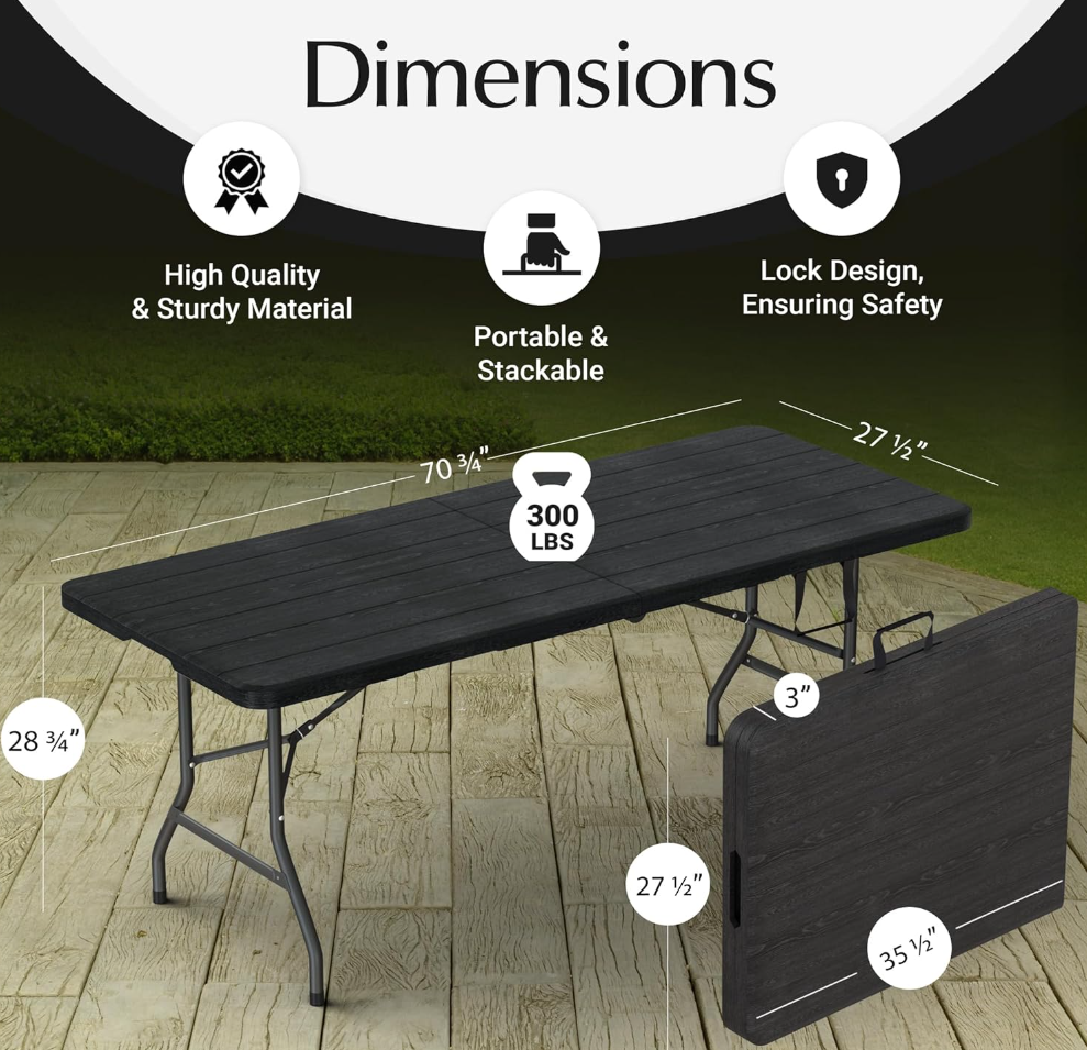 6 Feet Foldable Table