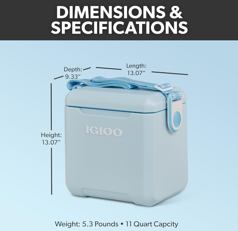 Powder Blue - Igloo Mini Cooler