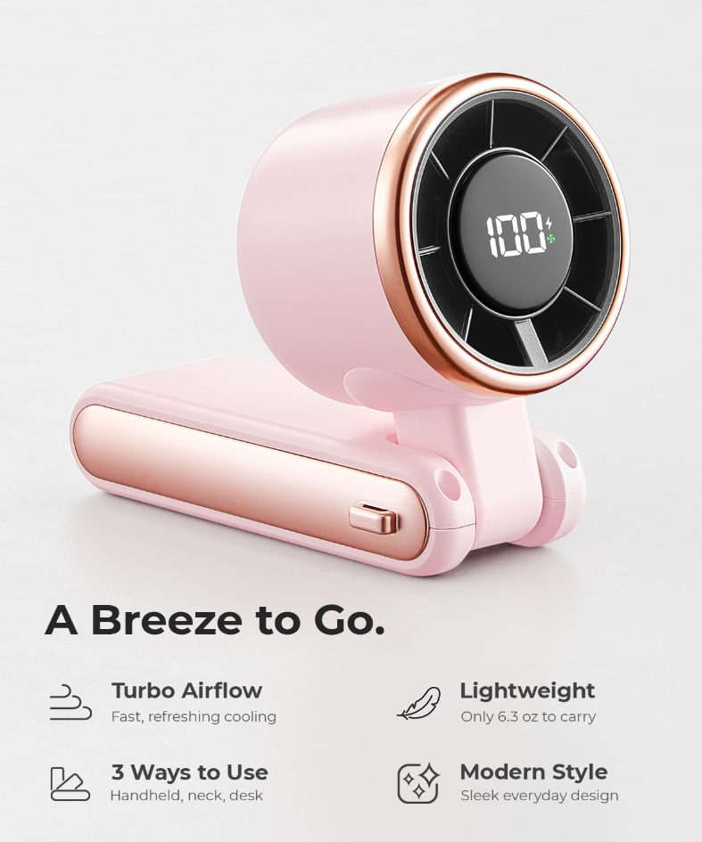 Portable Handheld Turbo Fan - Pink